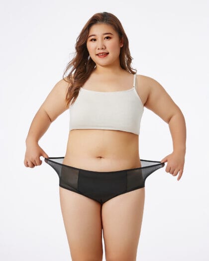 Shanhao OEM Washable Leak-proof Underwear Plus Size Mesh Menstrual Panties Organic Cotton Period Panties for Women