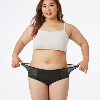 Shanhao OEM Washable Leak-proof Underwear Plus Size Mesh Menstrual Panties Organic Cotton Period Panties for Women