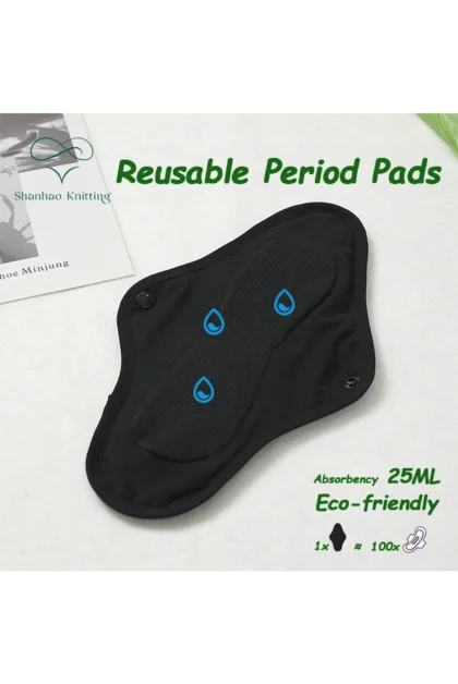 Medium Flow Cloth Menstrual Pads Eco-Friendly