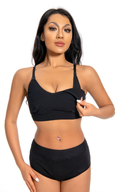 Comfort Support Nursing Bra One-Hand Nursing Clips
