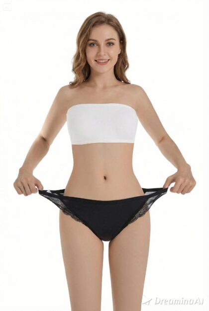 Lace Trim Protective Bikini | Feminine, Low-Rise Design