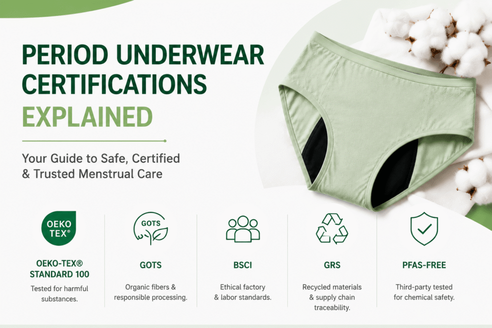 certified period underwear suppliers oem