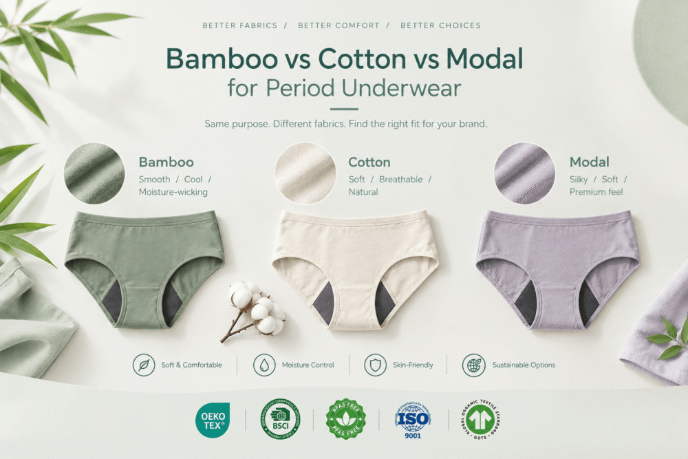 bamboo vs cotton vs modal period underwear