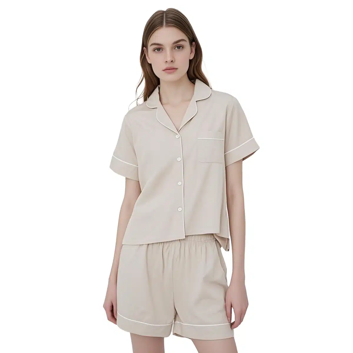 Short Sleeve Modal Pajama Set for warm weather