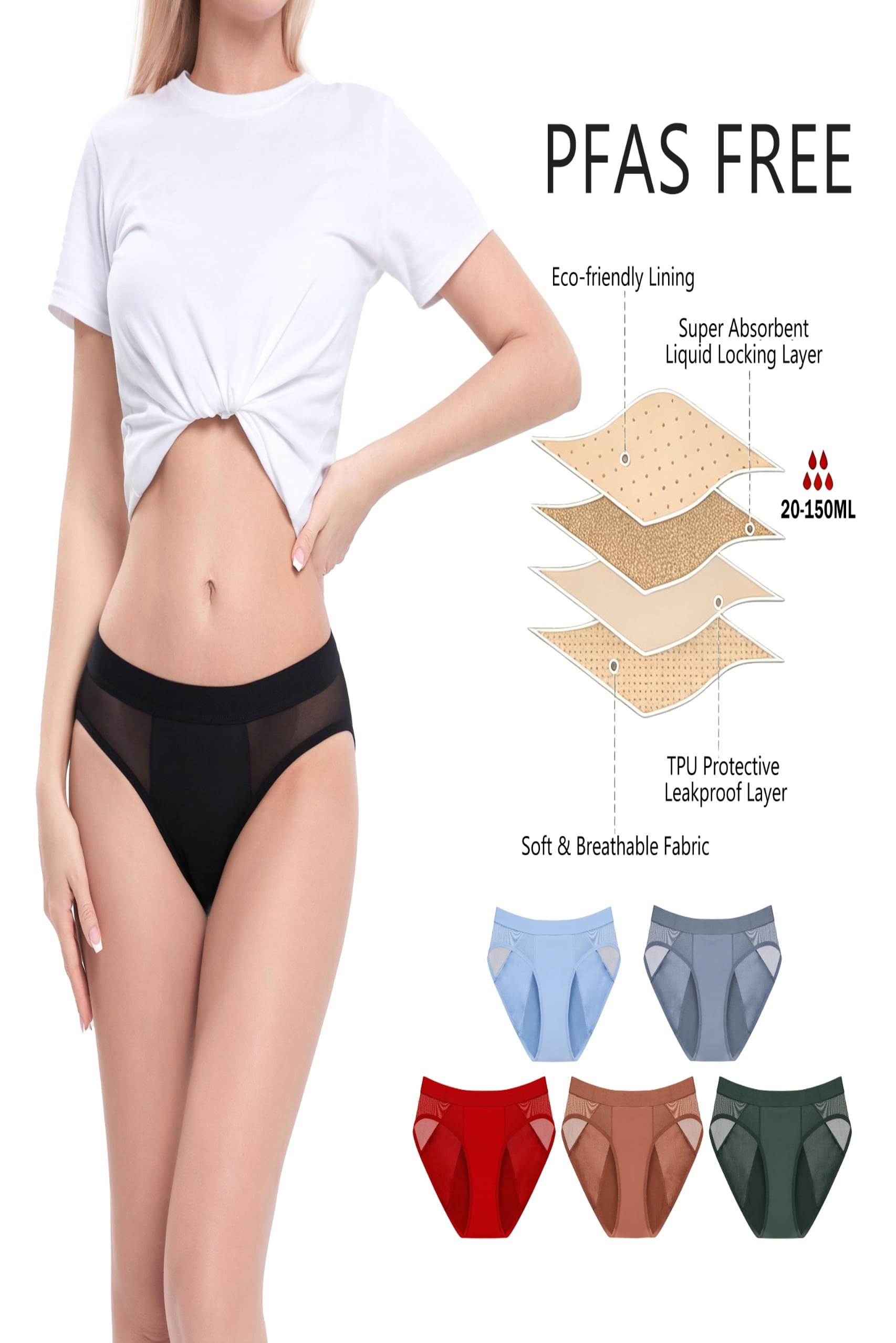 Shanhao ProFlow™ Heavy Flow Period Underwear  Organic Cotton · 4-Layer Leakproof Tech · Reusable Menstrual Panties - Image 2