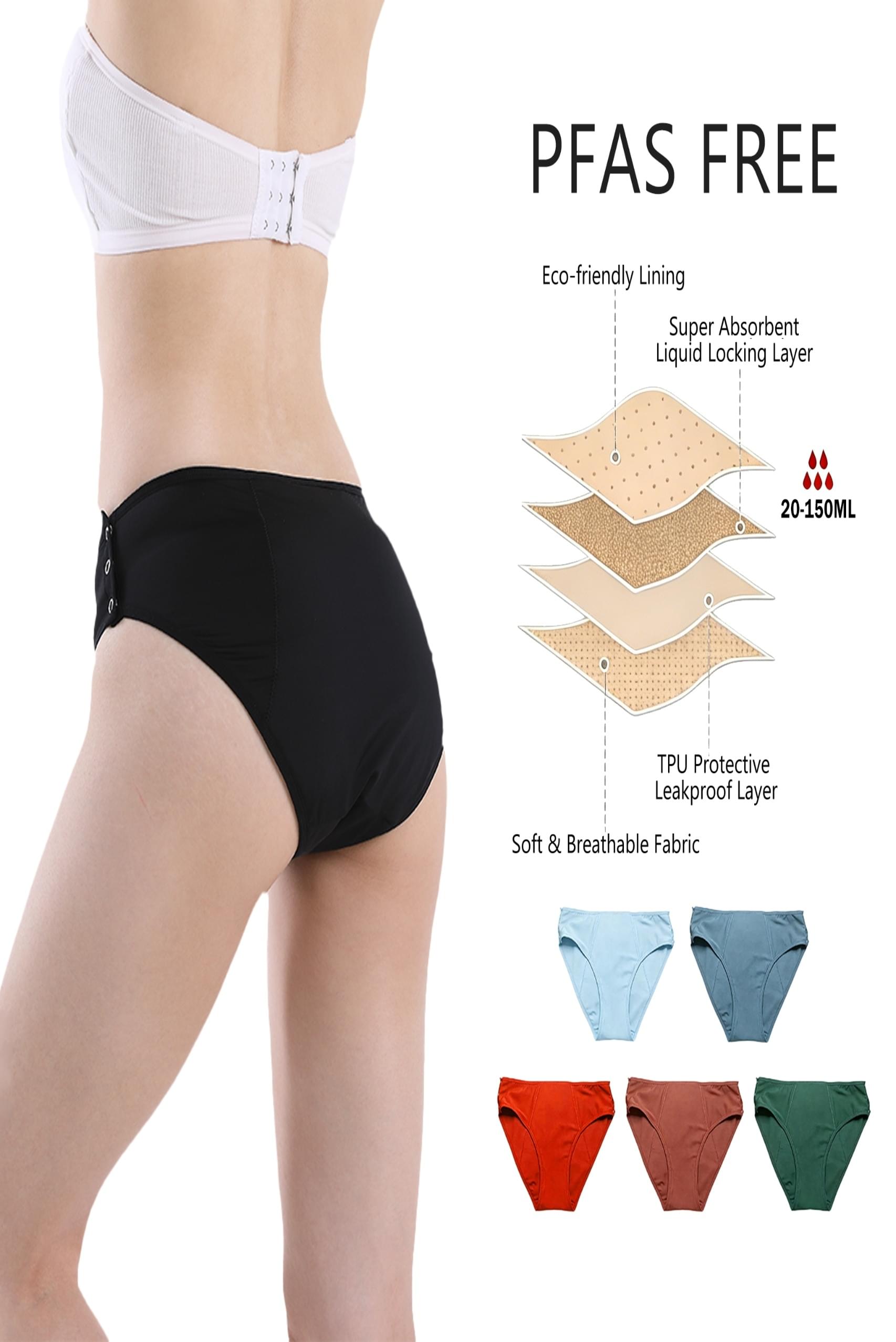 Shanhao ProFlow™ Heavy Flow Period Underwear  Organic Cotton · 4-Layer Leakproof Tech · Reusable Menstrual Panties - Image 4